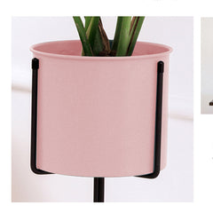 SOGA 4X 70cm Tripod Flower Pot Plant Stand with Pink Flowerpot Holder Rack Indoor Display