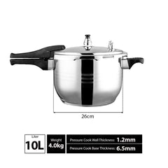 10L Commercial Grade Stainless Steel Pressure Cooker