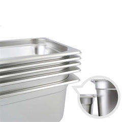 SOGA 12X Gastronorm GN Pan Full Size 1/2 GN Pan 10cm Deep Stainless Steel Tray