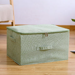 SOGA Green Large Portable Double Zipper Storage Box Moisture Proof Clothes Basket Foldable Home Organiser