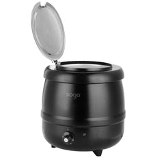 SOGA 10L Soup Kettle Commercial Soup Pot Electric Soup Maker Black