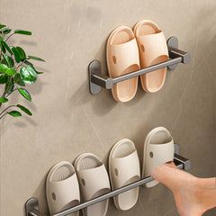 SOGA 2X 49cm Wall-Mounted Slipper Organiser Adhesive Storage Space-Saving Wall Rack