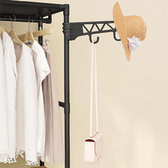 SOGA 45x35cm Hanging Clothes Rack Storage w/ 3 Layer Organizer Adjustable Shelves, Sturdy, Space-Saving