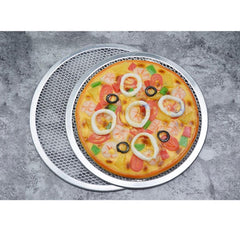 SOGA 6X 10-inch Round Seamless Aluminium Nonstick Commercial Grade Pizza Screen Baking Pan