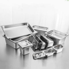 SOGA Gastronorm GN Pan Full Size 1/1 GN Pan 20cm Deep Stainless Steel Tray With Lid