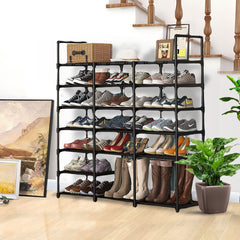 SOGA 19-Shelf Tier Shoe Storage Shelf Space-Saving Caddy Rack Organiser with Handle