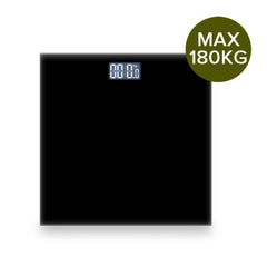 SOGA Black 180kg Digital Fitness Weight Bathroom Gym Body Glass LCD Electronic Scales