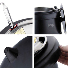 SOGA 10L Soup Kettle Commercial Soup Pot Electric Soup Maker Black