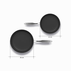 SOGA Stainless Steel Fry Pan 22cm 36cm Frying Pan Skillet Induction Non Stick Interior FryPan