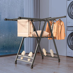 SOGA 2X 1.4m Portable Wing Shape Clothes Drying Rack Foldable Space-Saving Laundry Holder