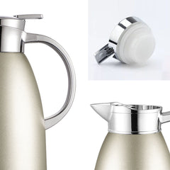 SOGA 2X 1.8LSilver Double-Wall vacuum with 2 layers stainless steel Construction Thermal Flask