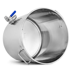 SOGA Stainless Steel No Lid Brewery Pot 50L With Beer Valve 40*40cm