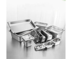 SOGA 2X Gastronorm GN Pan Full Size 1/1 GN Pan 10cm Deep Stainless Steel Tray