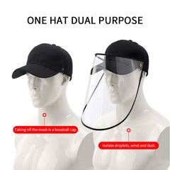 2X Outdoor Protection Hat Anti-Fog Pollution Dust Saliva Protective Cap Full Face HD Shield Cover Kids Red