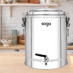 SOGA 2X 50L Stainless Steel Insulated Stock Pot Hot & Cold Beverage Container