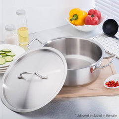 SOGA Stock Pot 17L Top Grade Thick Stainless Steel Stockpot 18/10 Without Lid