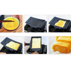 SOGA Marble Coated Omelette Frying Pan Tamagoyaki Korea Egg Fried Egg Roll Fry Pan