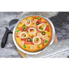 SOGA 6X 12-inch Round Seamless Aluminium Nonstick Commercial Grade Pizza Screen Baking Pan