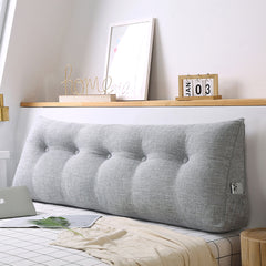 SOGA 180cm Silver Triangular Wedge Bed Pillow Headboard Backrest Bedside Tatami Cushion Home Decor