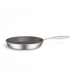 SOGA Stainless Steel Fry Pan 22cm 34cm Frying Pan Skillet Induction Non Stick Interior FryPan