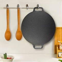 SOGA 2X 40X33cm Cast Iron Induction Crepes Pan Baking Cookie Pancake Pizza Bakeware