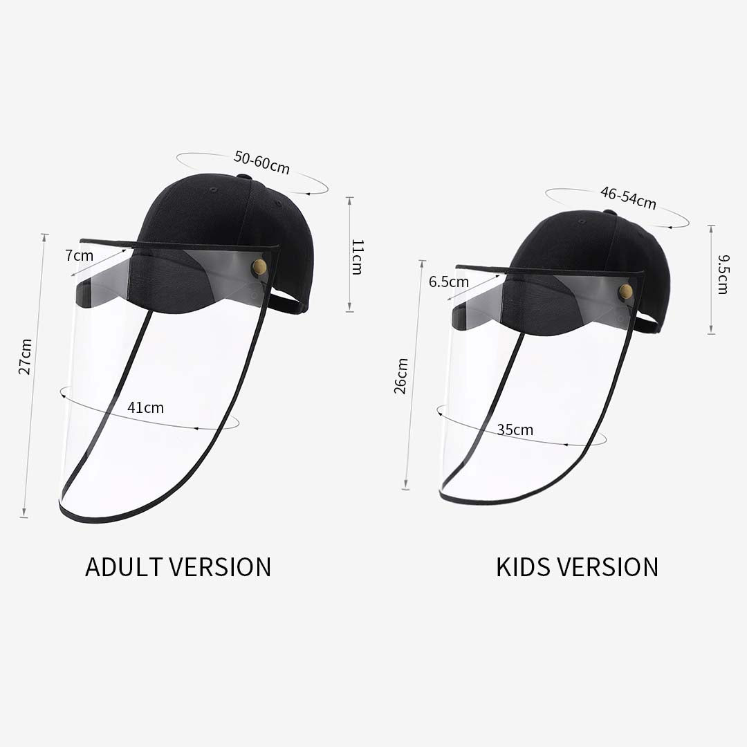 Buy Protective Hat Online Australia | Protection Hat | Anti-Fog Pollution Dust Saliva Protective Cap | Full Face HD Shield Cover for Adults and Kids