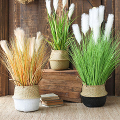 SOGA 4X 110cm Artificial Indoor Potted Reed Bulrush Grass Tree Fake Plant Simulation Decorative