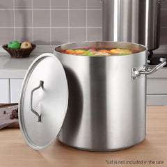 SOGA Stock Pot 17L Top Grade Thick Stainless Steel Stockpot 18/10 Without Lid