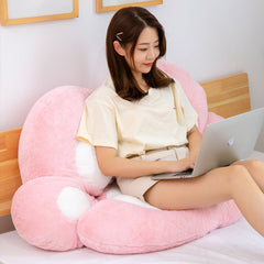 SOGA 2X 80cm Pink Paw Shape Cushion Warm Lazy Sofa Decorative Pillow Backseat Plush Mat Home Decor