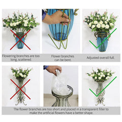 SOGA 67cm Purple Glass Tall Floor Vase with 10pcs White Artificial Fake Flower Set