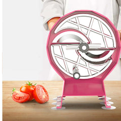 SOGA 2X Commercial Manual Vegetable Fruit Slicer Kitchen Cutter Machine Pink