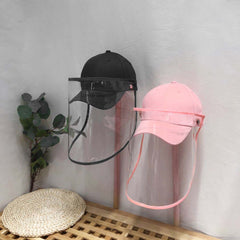 2X Outdoor Protection Hat Anti-Fog Pollution Dust Saliva Protective Cap Full Face HD Shield Cover Kids Pink