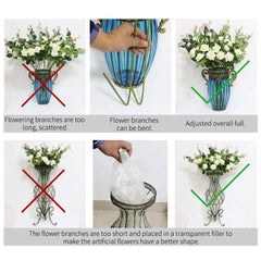 SOGA 67cm Purple Glass Tall Floor Vase & 12pcs White Artificial Fake Flower Set