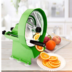 SOGA 2X Commercial Manual Vegetable Fruit Slicer Kitchen Cutter Machine Green