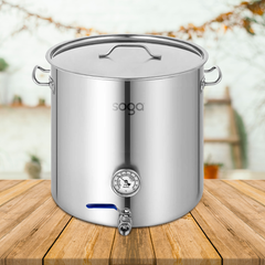 SOGA Stainless Steel Brewery Pot 33L With Beer Valve 35*35cm