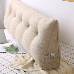 SOGA 150cm Beige Triangular Wedge Bed Pillow Headboard Backrest Bedside Tatami Cushion Home Decor