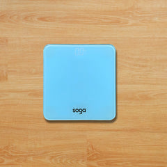 SOGA 180kg Digital Fitness Weight Bathroom Gym Body Glass LCD Electronic Scales Blue