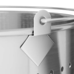 SOGA 50L 18/10 Stainless Steel Stockpot with Perforated Stock pot Basket Pasta Strainer