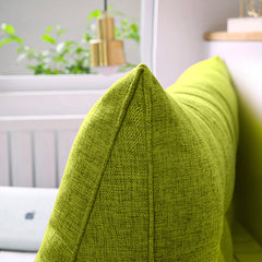 SOGA 2X 100cm Green Triangular Wedge Bed Pillow Headboard Backrest Bedside Tatami Cushion Home Decor