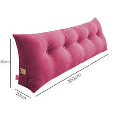 SOGA 100cm Red Triangular Wedge Bed Pillow Headboard Backrest Bedside Tatami Cushion Home Decor