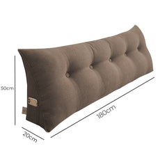 SOGA 180cm Coffee Triangular Wedge Bed Pillow Headboard Backrest Bedside Tatami Cushion Home Decor