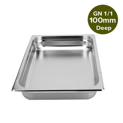 SOGA Gastronorm GN Pan Full Size 1/1 GN Pan 10cm Deep Stainless Steel Tray