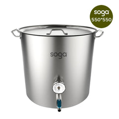 SOGA Stainless Steel Brewery Pot 130L With Beer Valve 55*55cm