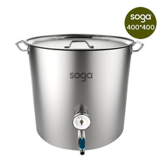 SOGA Stainless Steel Brewery Pot 50L With Beer Valve 40*40cm