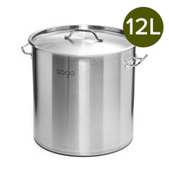 SOGA Stock Pot Top Grade Thick Stainless Steel Stockpot 18/10