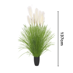 SOGA 2X Green Artificial Indoor Potted Bulrush Grass Tree Fake Plant Simulation Decorative
