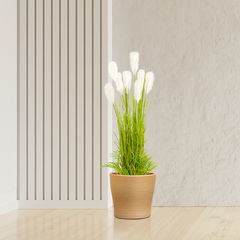 SOGA 150cm Wheat Plume Grass Artificial Plant, Home Decor