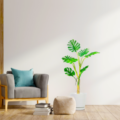 SOGA 2X 160cm Tropical Monstera Palm Artificial Plant Tree, Real Touch Technology, with UV Protection