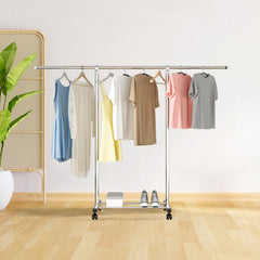 SOGA 180cm Stainless Steel Floor-Standing Clothes Rack - Durable and Space-Saving Laundry Organizer