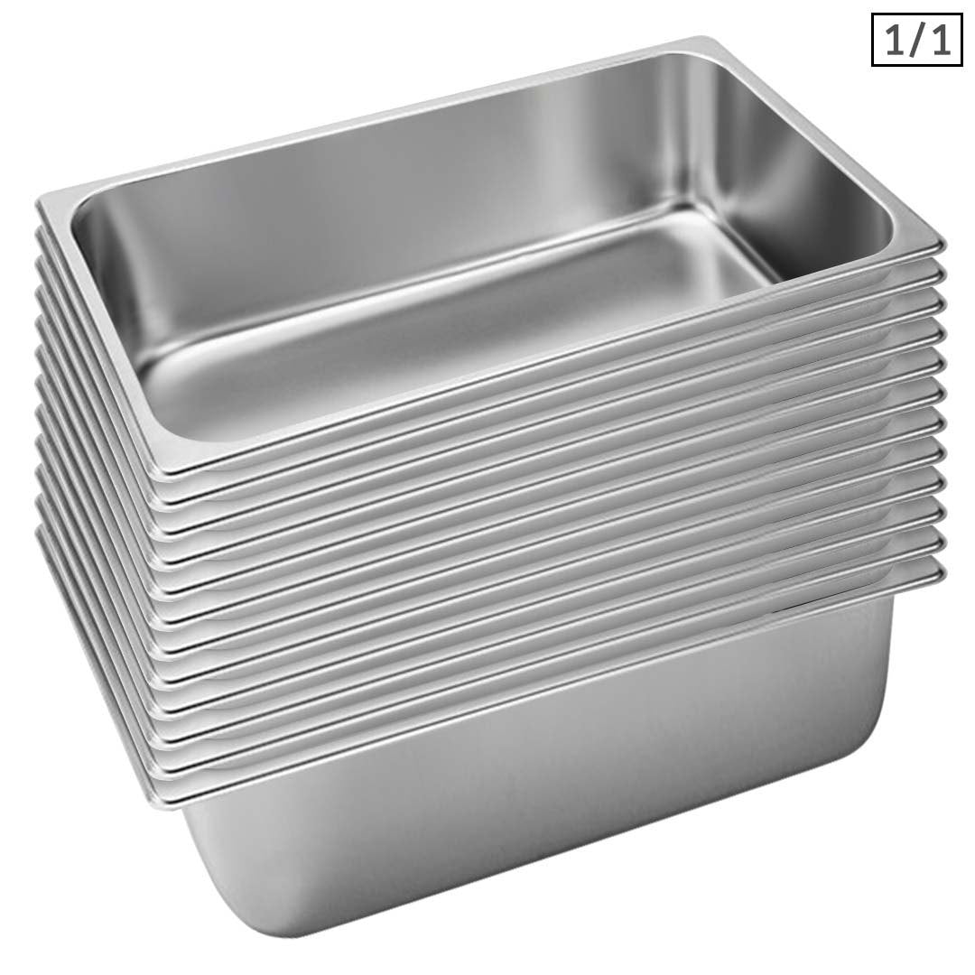 SOGA 12X Gastronorm GN Pan Full Size 1/1 GN Pan 20cm Deep Stainless St ...